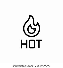 hot fire flame icon sign vector