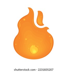 hot fire flame isolated icon
