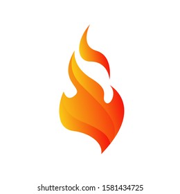 hot fire flames logo vector icons illustrations in white background