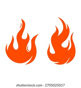 hot fire icon logo design