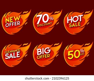 Hot Fire Label Set Sale