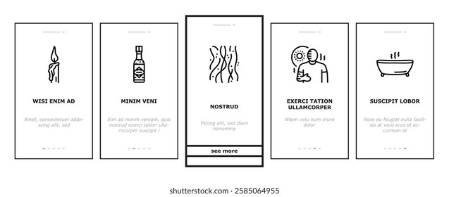 hot fire lable flame tag onboarding mobile vector. red sale, price offer, heat promotion, text clearance, discount business, modern hot fire lable flame tag Illustrations