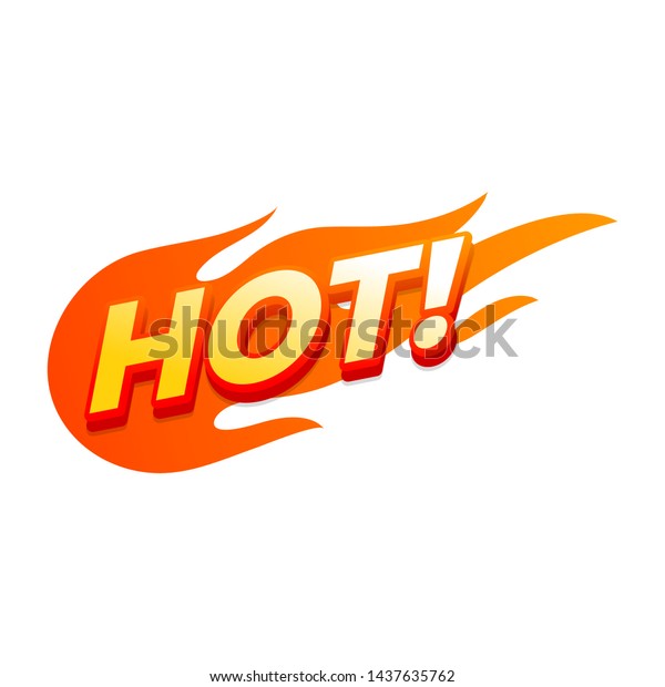 Hot fire sign, promotion fire banner, price tag,\
hot sale, offer, price.