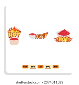 Hot fire sign, promotional fire banner, price tag, hot sale, offer, price.