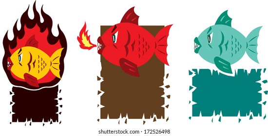 Hot fish cartoon
