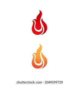 Hot flame fire vector icon illustration design template