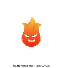 Hot flame fire vector icon illustration design template