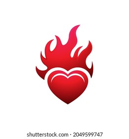 Hot flame fire vector icon illustration design template