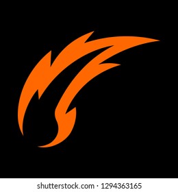 Hot Flame Fireball vector cartoon