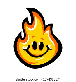 Hot Flame Fireball vector cartoon