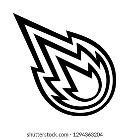 Hot Flame Fireball vector cartoon