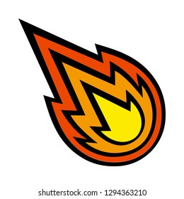 Hot Flame Fireball vector cartoon