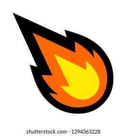 Hot Flame Fireball vector cartoon