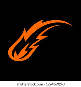 Hot Flame Fireball vector cartoon