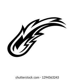 Hot Flame Fireball vector cartoon