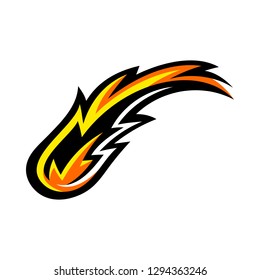Hot Flame Fireball vector cartoon