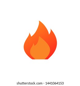 Hot Flame Icon Vector Illustration