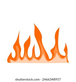 hot flame illustration with flat style design for your design. fire illustration