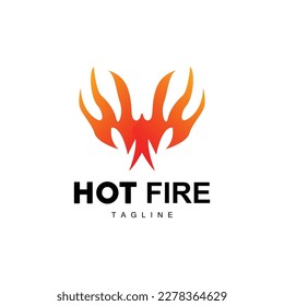 Hot Flame Logo, Fire Vector, Abstract Fire Icon Design