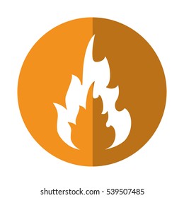 hot flame spurts fire design yellow circle
