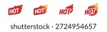 Hot Flame Text Effect, Fire Typography Vector Set
