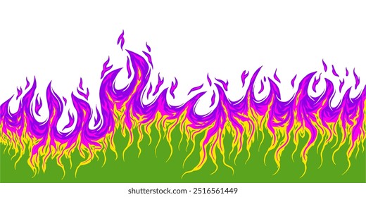 Hot flames background illustration with vibrant colors