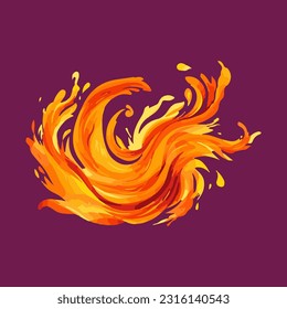 Flammen, die 3D-Detailgrafik brennen
