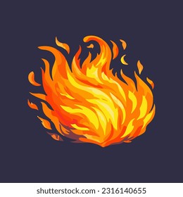hot flames burning 3d detailed illustration