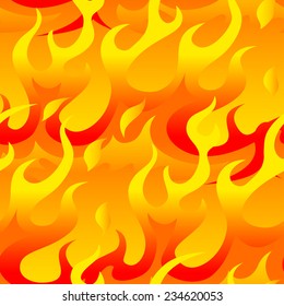 Hot flames seamless pattern .