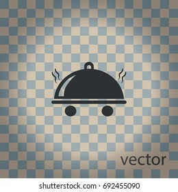 Hot food delivery vector icon