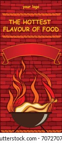 Hot Food Flyer, vector background