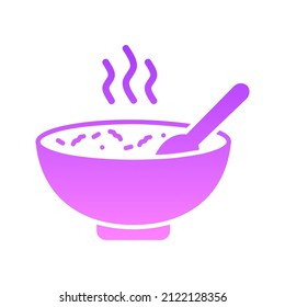 Hot Food Glyph Gradient Design