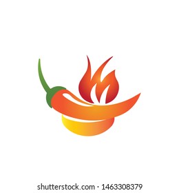 hot food icon logo design