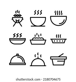 hot food icon or logo isolated sign symbol vector illustration - Collection of high quality black style vector icons
