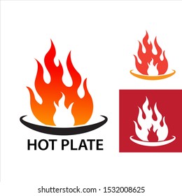 hot food icon. Logo template. Vector illustration. for restaurant, spicy foods, barbecue party etc - eps 10