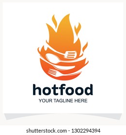 Hot Food Logo Design Template Inspiration