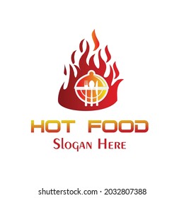 Hot Food logo designs concept, Food Restaurant logo designs, Fire logo symbol