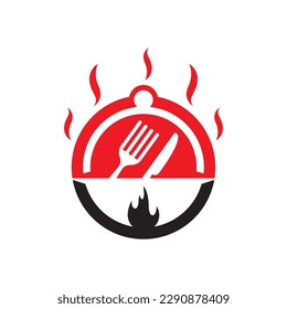 Hot food logo images illustration design