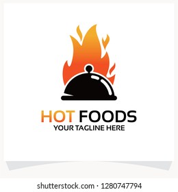 Hot Food Logo Template Design Vector Inspiration. Icon Design