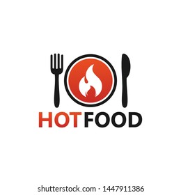 Hot Food Logo Template Design Vector, Emblem, Design Concept, Creative Symbol, Icon
