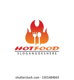 Hot Food Logo Template Design Vector