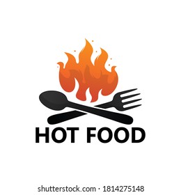 Hot Food Logo Template Design Vector