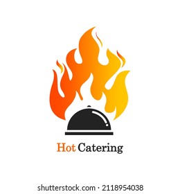 hot food logo vector concept