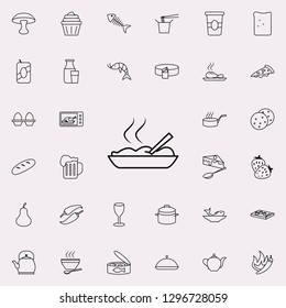 hot food in a plate icon. Food icons universal set for web and mobile