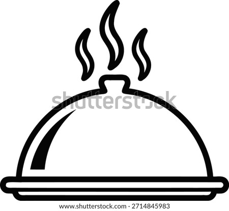 Hot food served under dome cloche