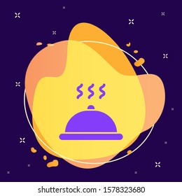 Hot food, service abstract vector icon. Element of kitchen for mobile concept and web apps illustration. Thin flat icon for website design and development