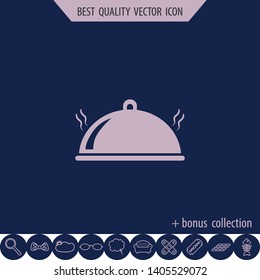 Hot food vector icon web design element