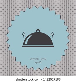Hot food vector icon, web design element