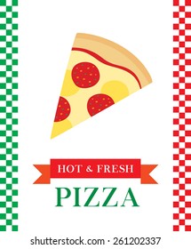 hot and fresh pizza poster