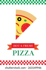 hot and fresh pizza poster